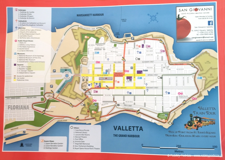 Malta fun trains mapa