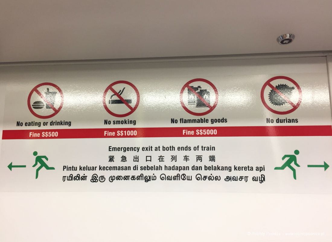 komunikacja w Singapurze - zakazy